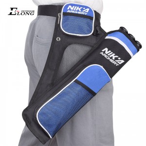 Nika Archery 430021 RH Blue Color Quiver do przechowywania strzałek 3 Tube Hip Całkowita Szkolenia Łucznictwo Arrow Quiver