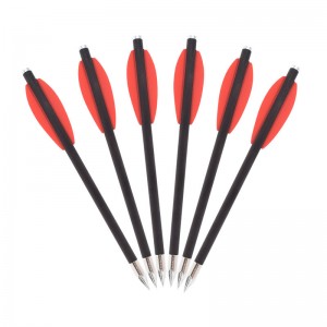 ELONGARROW 119612-05 16 cm Pistolet Succhbow Solts Strzałki węglowe z czerwoną łopatką 2PCS
