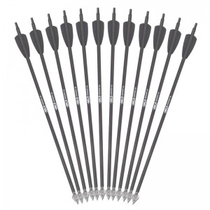 15 cali ID6.2 mm śrub strzałki węglowej z 2 -calową czarną łopatą dla kuszy Rx